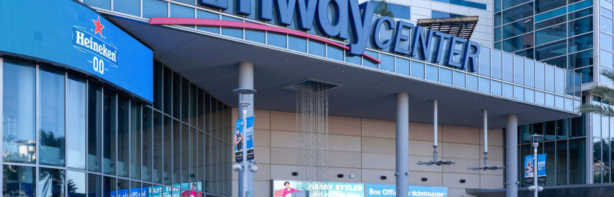 Entrance to Amway Center in Orlando, Florida, USA.