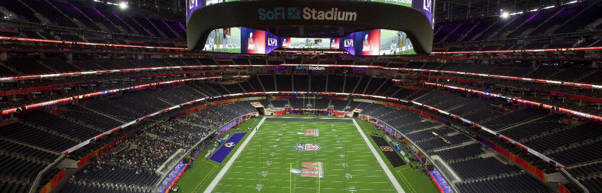 Inside of SoFi Stadium in Los Angeles, California, USA.
