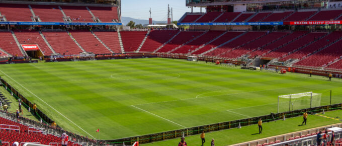 A general view of the Levi's Stadium before a football game in Santa Clara, California, USA.