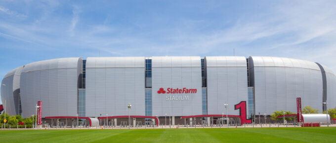 State Farm Stadium, formerly known as University of Phoenix Stadium, multi-purpose football stadium located in Glendale, Arizona, USA.