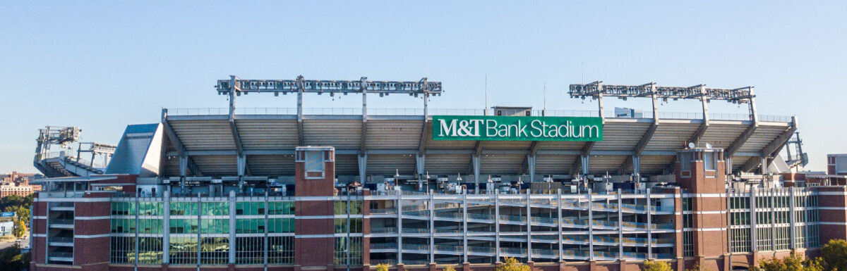 Ariel view on M&T Bank Stadium in Baltimore, Maryland, USA.