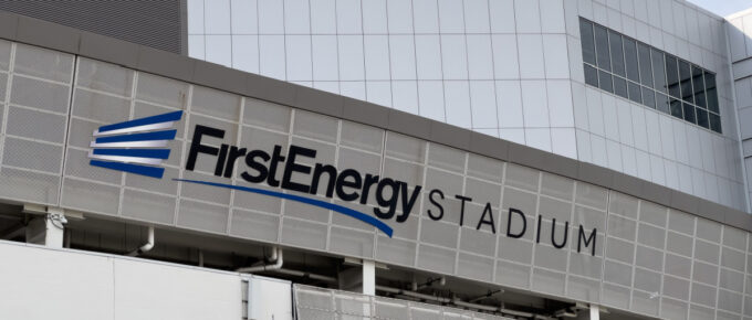 Exterior of FirstEnergy Stadium in Cleveland, OH, USA.