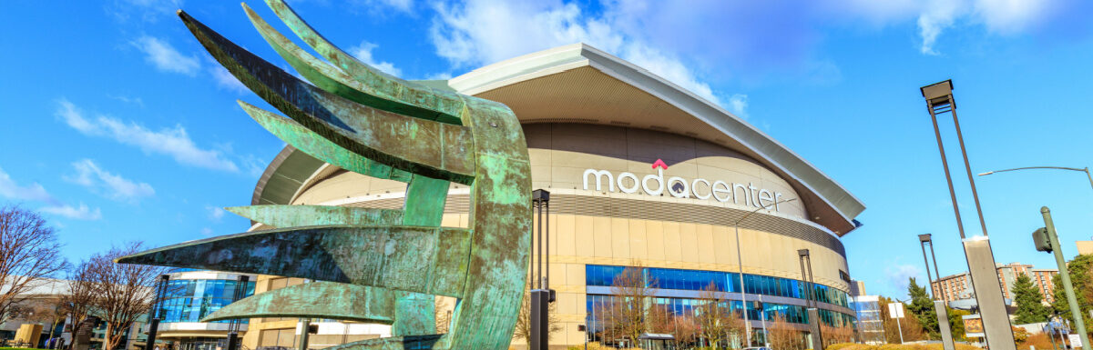 Outside Moda Center in Portland, Oregon, United States during daytime.