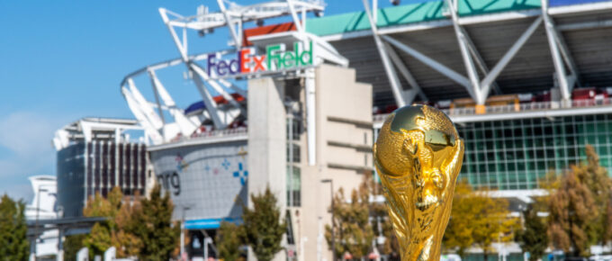 FedEx Field Stadium in Washington state of Maryland, USA, during the day.