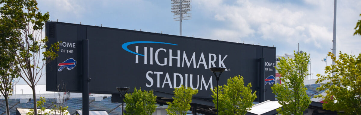 The Bills Stadium with New Name of Highmark Stadium and ADPRO Sports Training Center in Orchard Park New York, USA.
