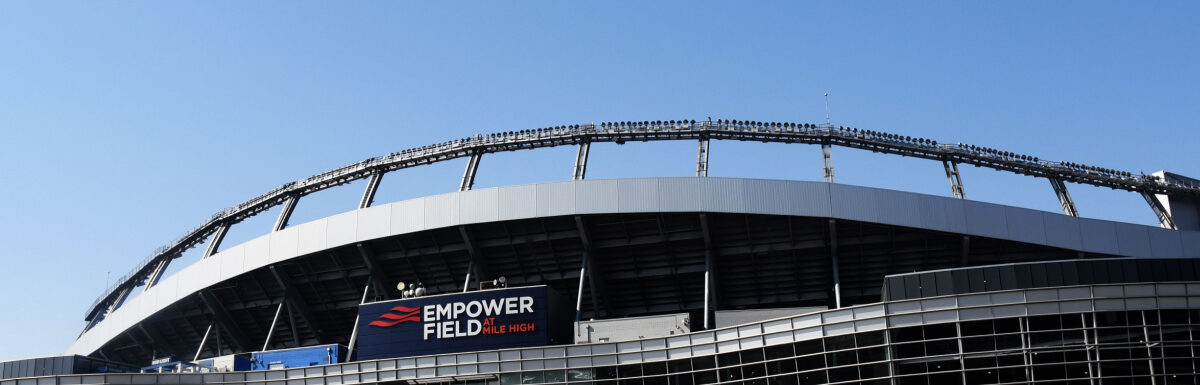 In front of Empower Field during daytime in Denver, Colorado, USA.