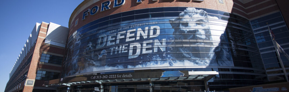 A view of game day at Ford Field located in Detroit, Michigan, USA.