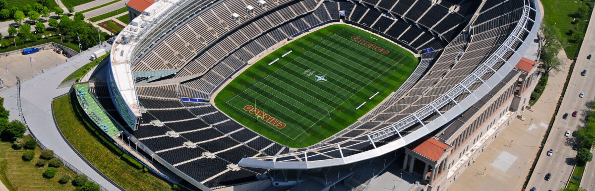 Aerial view of the Soldier Field in Chicago, Illinois, USA, during daytime.