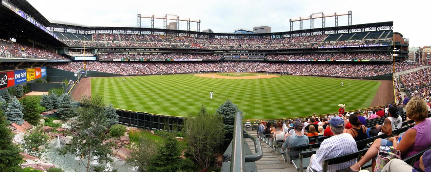 Snow at Baseball Stadiums - Coors Field Opening Day Snow