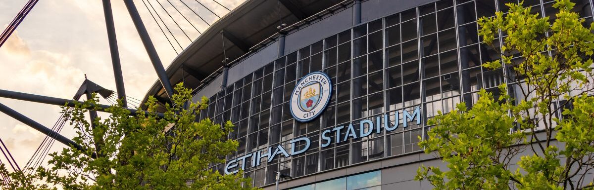 Etihad football stadium, the home of Manchester City, Manchester, United Kingdom.