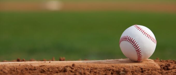 Baseball on the Pitchers Mound.