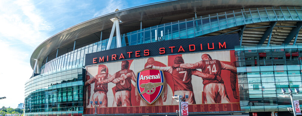 Image of The Emirates Stadium, London.