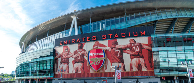Image of The Emirates Stadium, London.