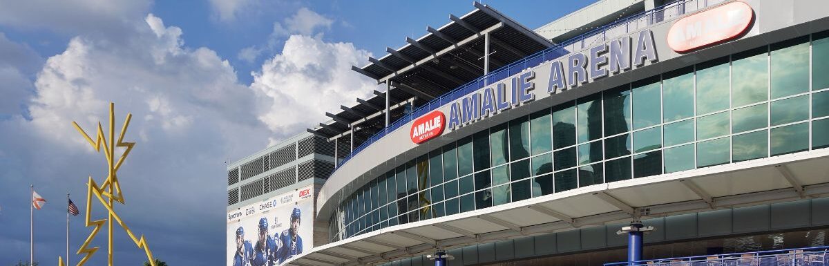 The Amalie Arena is home to the Tampa Bay Lightning NHL ice hockey team and is also the venue for music performances and other sporting events.