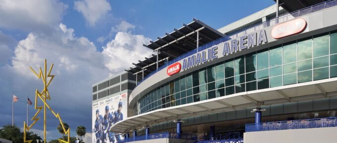 The Amalie Arena is home to the Tampa Bay Lightning NHL ice hockey team and is also the venue for music performances and other sporting events.