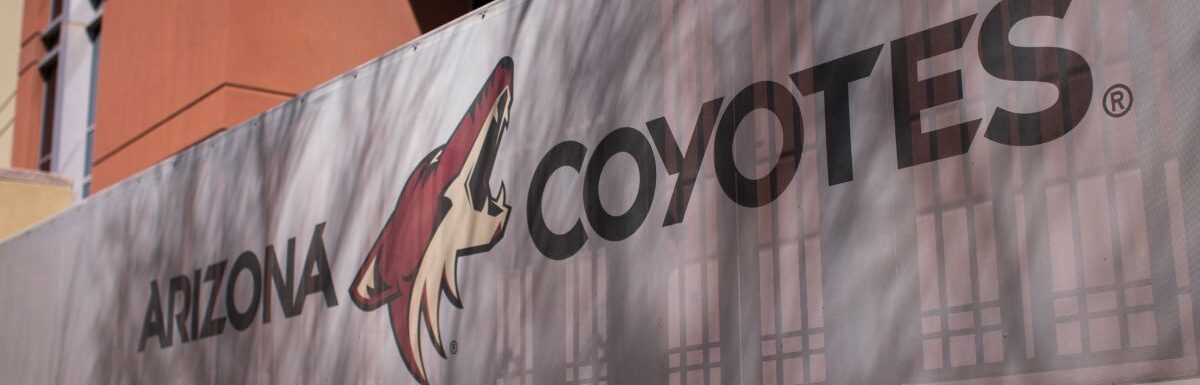 NHL Arizona Coyotes Hockey Team banner.