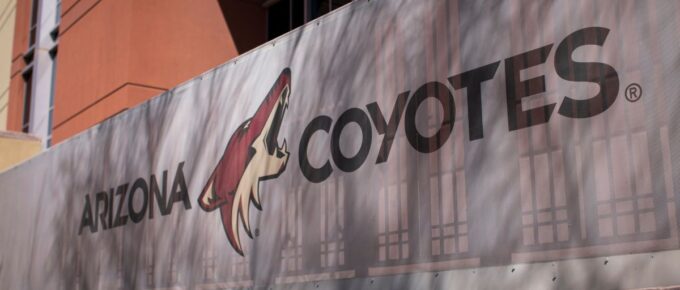 NHL Arizona Coyotes Hockey Team banner.