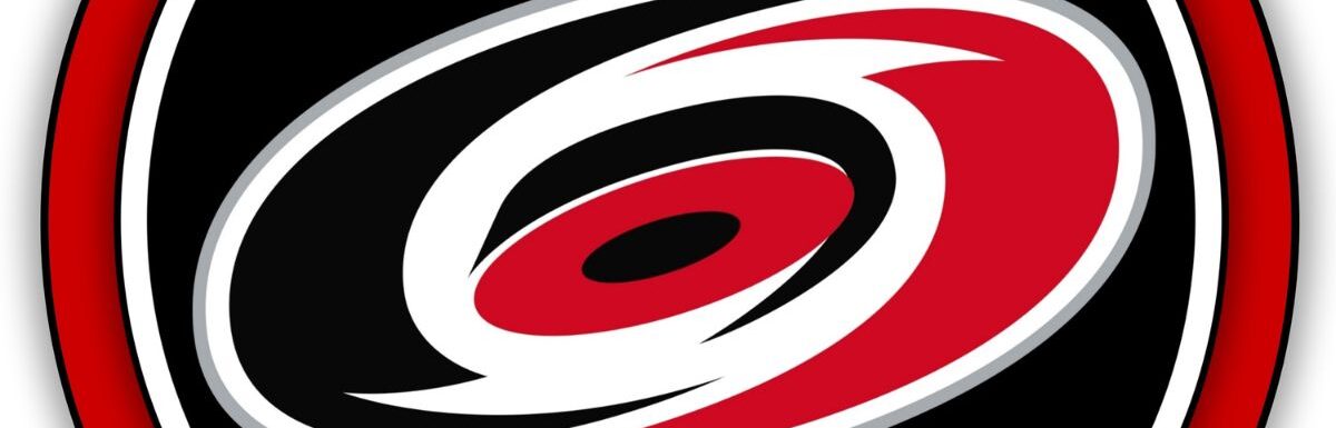 Emblem of the Carolina Hurricanes hockey team.