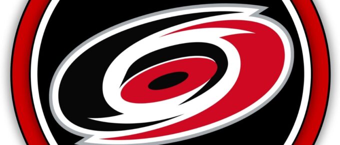 Emblem of the Carolina Hurricanes hockey team.