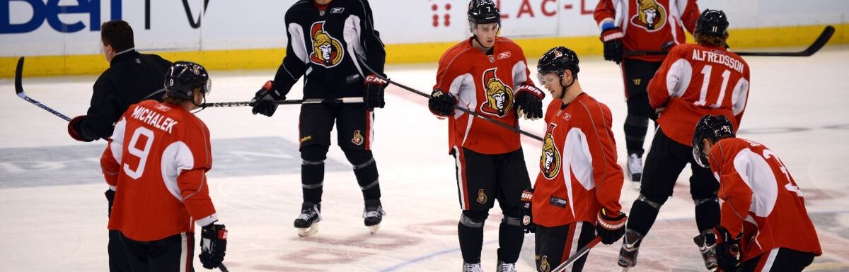 The Ottawa Senators return to the ice for their first practice of training camp after the NHL lockout was ended.