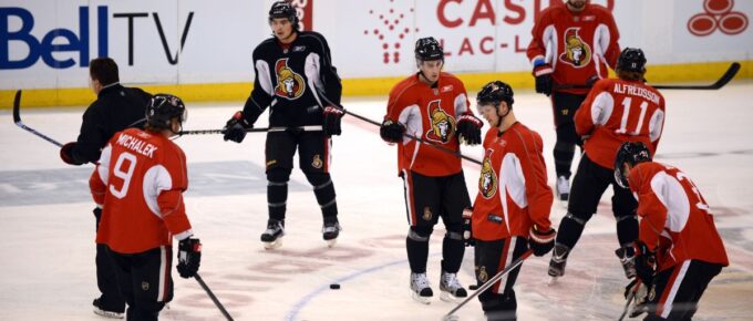 The Ottawa Senators return to the ice for their first practice of training camp after the NHL lockout was ended.