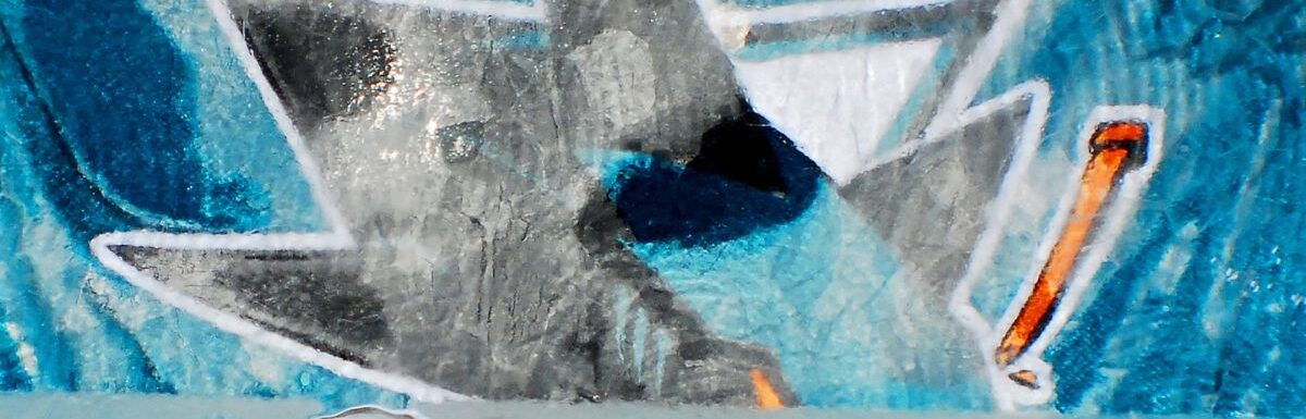San Jose Sharks jersey in an ice block in front the Molson center of Montreal Canadians for the 57e All stars game on January 24 2009 in Montreal Canada.