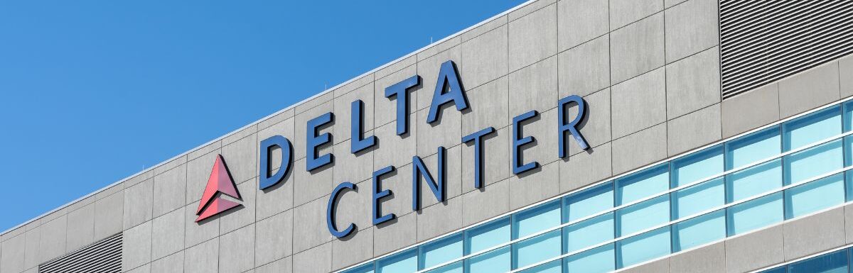 Delta Center in Salt Lake City, Utah, USA.