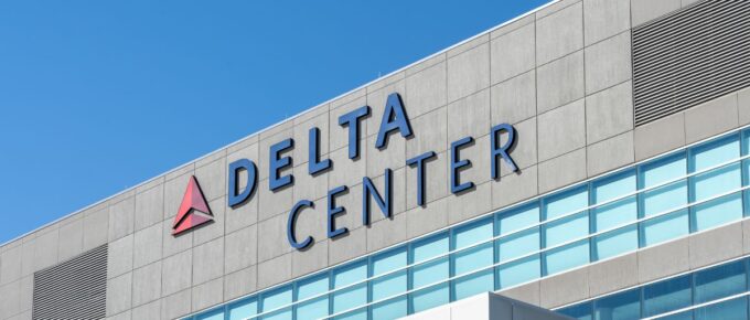 Delta Center in Salt Lake City, Utah, USA.