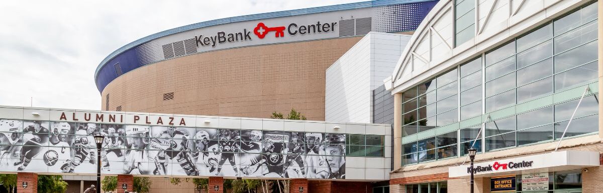 KeyBank Center in Buffalo, New York, USA during the day.