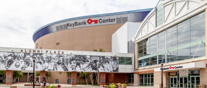 KeyBank Center in Buffalo, New York, USA during the day.