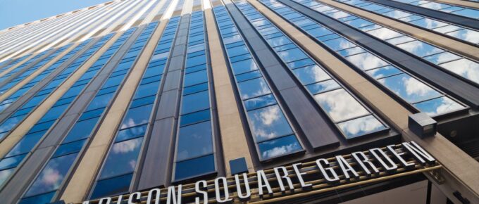 Madison Square Garden building in New York, USA.