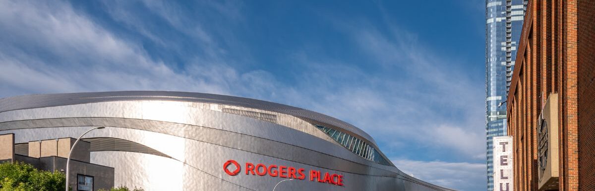 Rogers Place arena in Edmonton, Alberta, Canada.