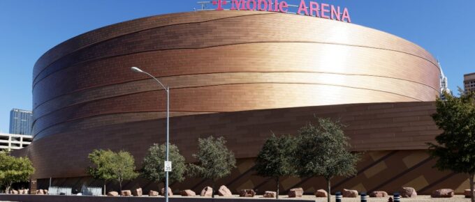The T-Mobile Arena in Las Vegas, Nevada during the day.