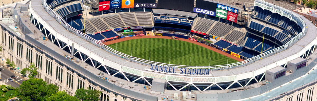 Aerial view of the Yankee Stadium in New York City.