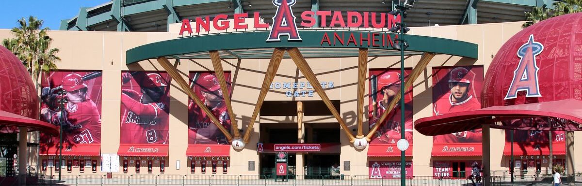 Angel Stadium of Anaheim, originally known as Anaheim Stadium in Anaheim, California, USA.