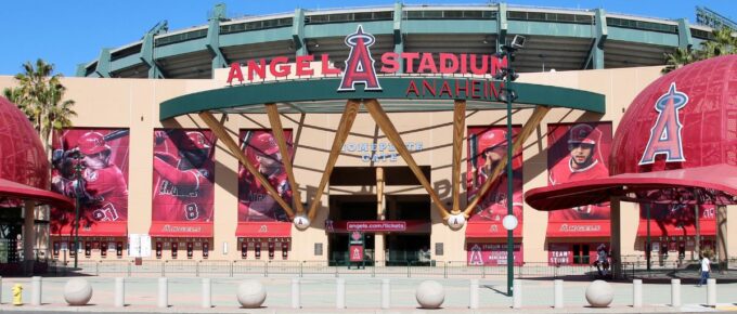 Angel Stadium of Anaheim, originally known as Anaheim Stadium in Anaheim, California, USA.