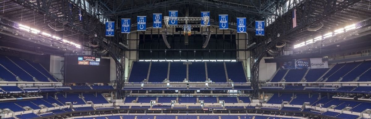 Lucas Oil Stadium is the home to the Indianapolis Colts in Indianapolis, Indiana, USA.