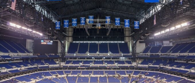 Lucas Oil Stadium is the home to the Indianapolis Colts in Indianapolis, Indiana, USA.