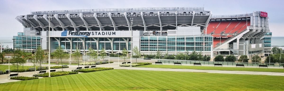 FirstEnergy Stadium exterior in Cleveland, Ohio.