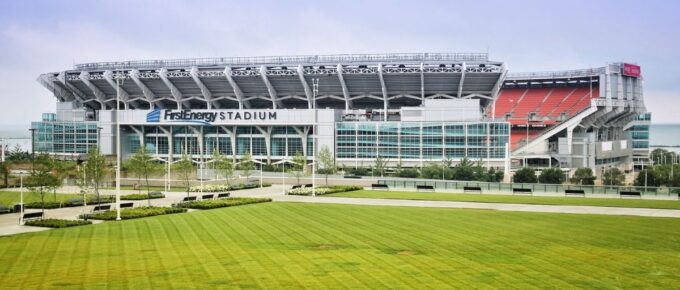 FirstEnergy Stadium exterior in Cleveland, Ohio.