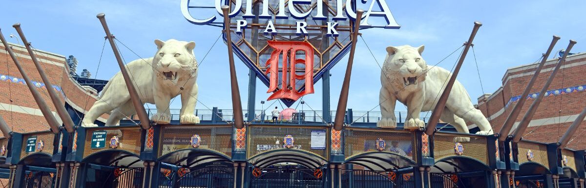 outside stadium outside comerica park