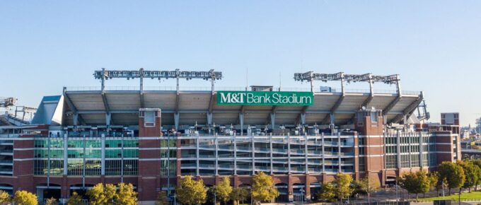 Ariel view on M&T Bank Stadium in Baltimore, Maryland, USA.