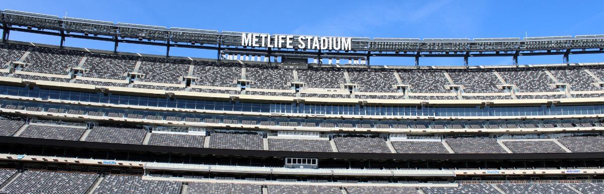 An empty MetLife Stadium in New Jersey, USA.