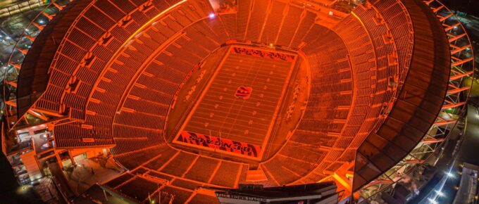 Paycor Stadium in Ohio during the Super Bowl.