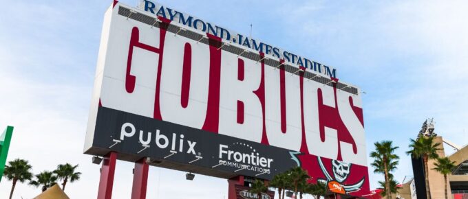 Raymond James Stadium in Tampa, Florida, home of the NFL Tampa Bay Buccaneers football team.