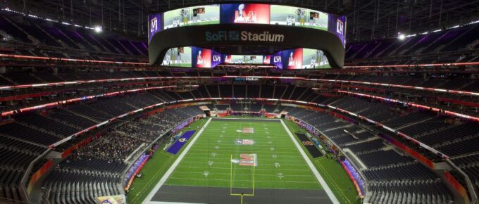 SoFi Stadium in Los Angeles, California, USA.