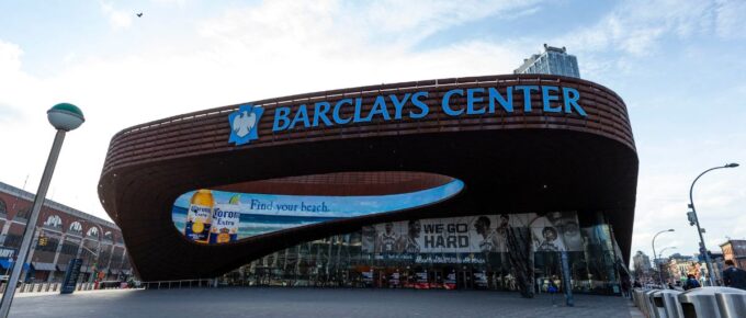 Empty Barclays Center in Brooklyn, New York, USA.