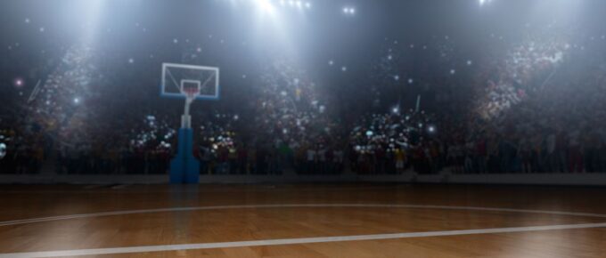 Basketball arena in 3D.
