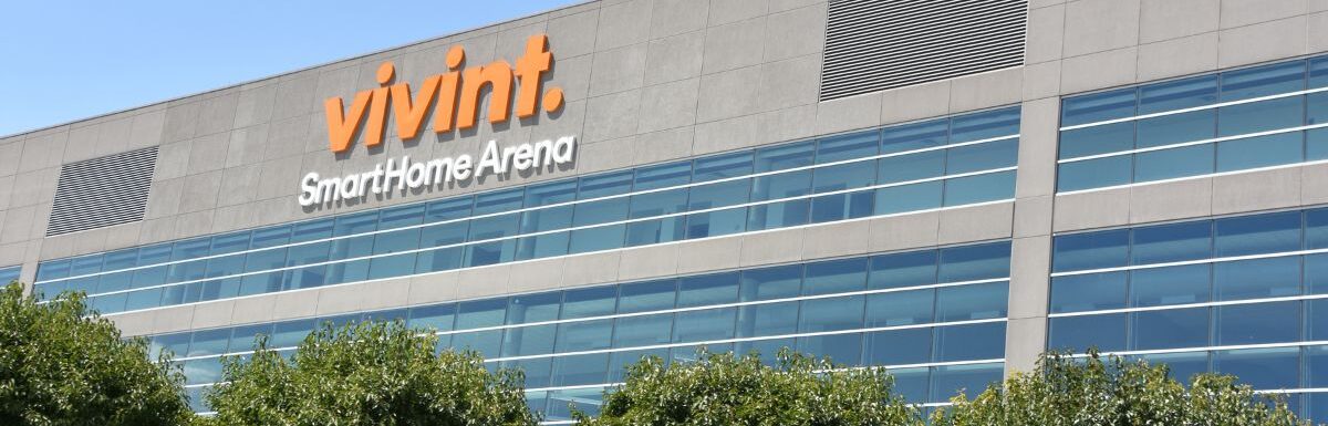 Vivint Smart Home Arena in Salt Lake City, Utah, is the home of the Utah Jazz of the NBA.